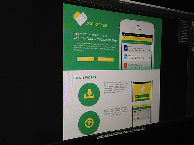 DocKeeper Concept Web Page app concepts docs iphone web webpage
