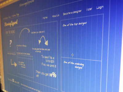 Wireframe Blueprint Style