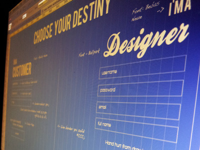 The all Mighty Register screen blueprint stealthmode wireframe