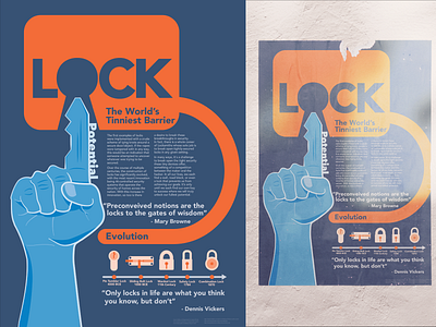 Lock: The World's Tinniest Barrier branding design illustration poster typography vector
