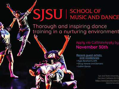 SJSU School of Music and Dance Advertisement adobe illustrator advertising branding design photoshop print