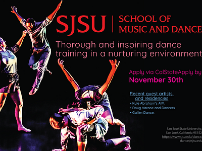 SJSU School of Music and Dance Advertisement