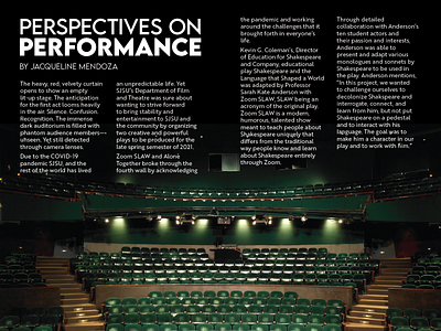 Expressions: Perspectives on Performance Magazine Design advertising branding design indesign magazine typography