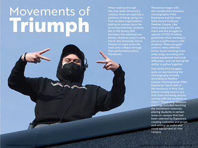 Expressions: Movements of Triumph advertising brand identity branding indesign magazine typography