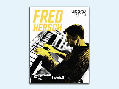 San Jose Jazz: Fred Hersch adobe illustrator advertising brand identity branding design flyer jazz san jose typography