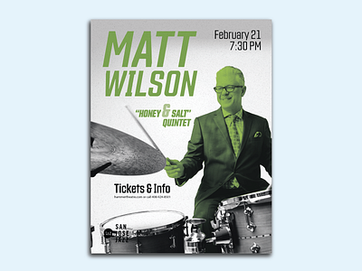 San Jose Jazz: Matt Wilson adobe illustrator advertising brand identity branding design jazz typography