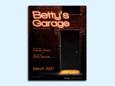 Betty's Garage: An SJSU Radio Play adobe illustrator advertising brand identity branding design illustration radio theatre typography