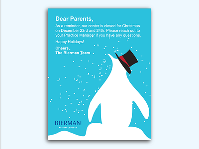 Closed For Christmas: Bierman Autism Centers 2021 adobe illustrator advertising brand identity branding design illustration vector