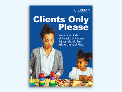 Bierman Autism Centers: Clients Only Please adobe illustrator advertising brand identity branding design typography