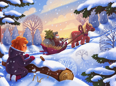 Another Christmas story ❄️🎄 book children design fairy tales illustration