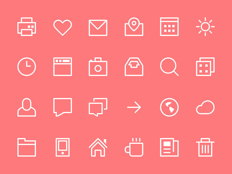 Thin Stroke Icons blondes sweden icons freebie psd icon flat stroke
