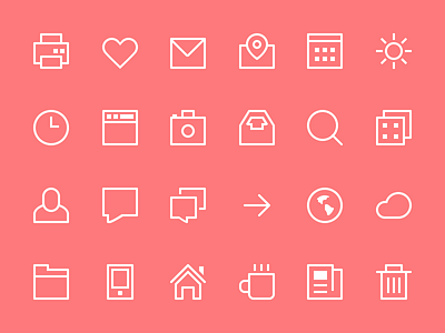 Thin Stroke Icons