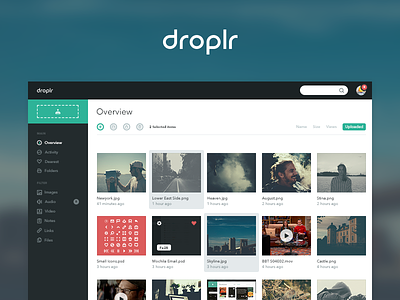 Droplr Dashboard app application cloud dashboard desktop flat icon icons simple upload web website
