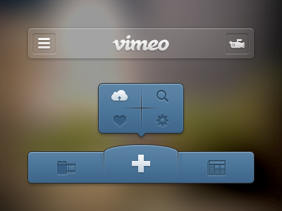 Remake of Vimeo buttons icons inspiration iphone mobile tooltip tooltips transparent ui vimeo