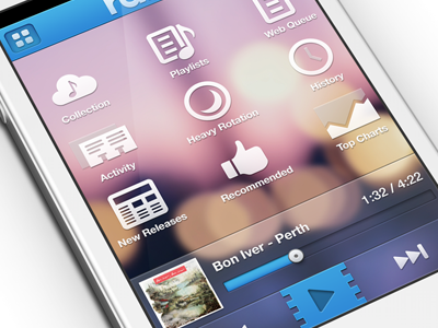 Rdio (Retina UI) buttons icons inspiration ios iphone mobile music player psd radio rdio retina tooltip tooltips transparent ui web website