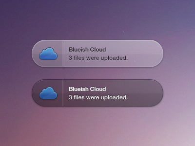 Blueish Cloud Growl (Freebie & Coded) app buttons cloud growl icon icons inspiration mobile popup psd tooltip ui