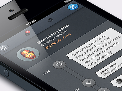 One of my Projects buttons ios iphone notification social timeline web
