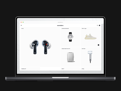 Essentialism. [concept store] catalog clean e com grid hero minimal shop ui white