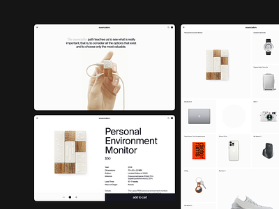 Essentialism. [concept store] e-commerce goods homepage minimal product store ui uxui white