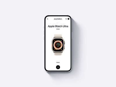 main product screen apple card clean mobile product ui ux watch white