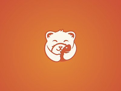 Oishi bear brand eat food like logo logotype mark sushi sweet
