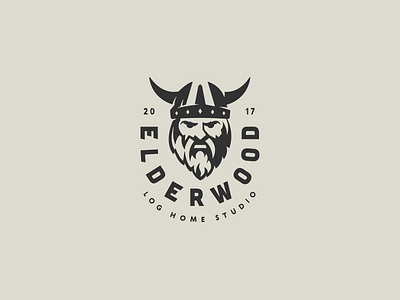 Elderwood studio logo brand home log logo logotype mark viking