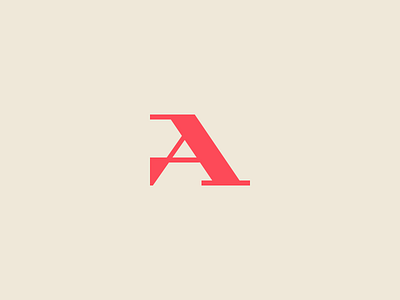 Letter A a brand color letter logo mark