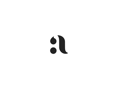 A Letter a black brand letters logotype