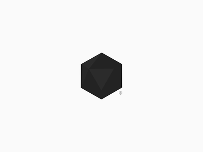 icosahedron® black brand flat logo logotype mark minimal