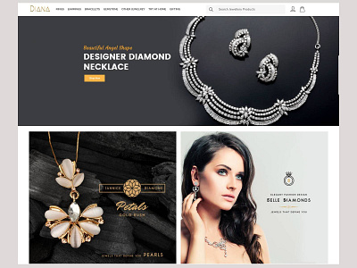 Jewellery amptus branding homepage responsive simple strap ui ux