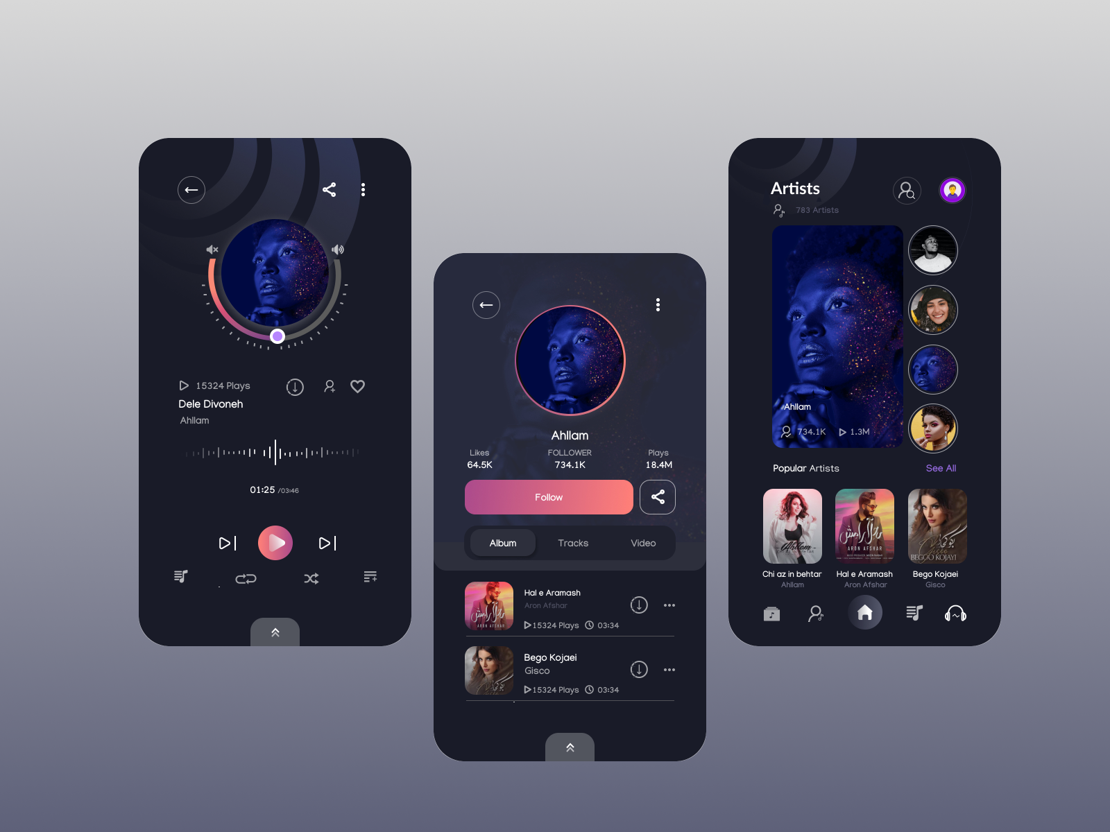 Music App Inspiration by Sumit Sharma on Dribbble