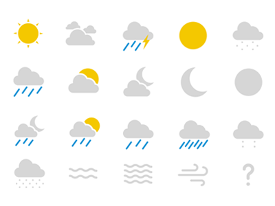 Google now weather icons