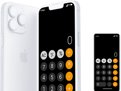 Standard Calculator app for Iphone ui