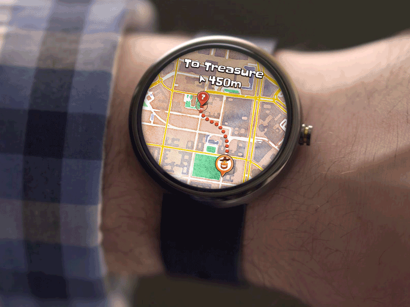 Bike & Seek for Android Wear android wear animation cycling game gif ui