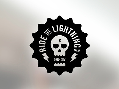 Ride the Lightning! brand design development flat lightning talks logo mark meetup ride the lightning rtl skulls