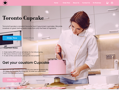 Toronto Cupcake Home page Redesign best websites examples cupcakes designs food home page home page examples websites