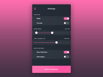 Daily UI #007 Settings 007 app daily dailyui ios mobile settings ui