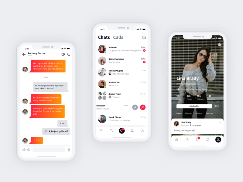 Chat and User Profile - Sienna iOS UI Kit