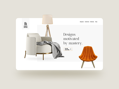 Branding and Web Design for furniture brand HH branding furniture furniture branding furniture website logo ui web design