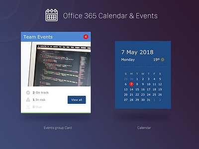 Office 365 Calendar & Events Group interface office office365 sharepoint ui design ux design visual