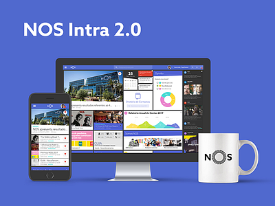 NOS Telecom Intra 2.0 desktop interface intranet mobile mobile design ui design ux design visual