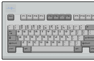 Pixel Art old-school keyboard computer ibm keyboard pixel art retro