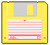 Yellow Floppy Disk computer pixel pixel art retro