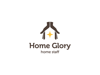Home Glory logo concept agency care glory home staff house housekeeper logo nanny
