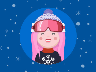 Avatar for Snowboard class avatar character icon illustration illustrator vector