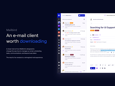 Mailbird - An e-mail client worth downloading client fluent design idea mailbird modern native app uiux