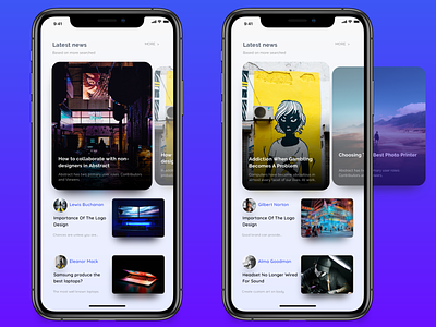 Article Feed | Daily challenge app article blog creative design feed ios news
