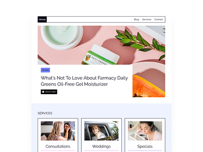 Beauty Blogger design graphic design ui ux web website design