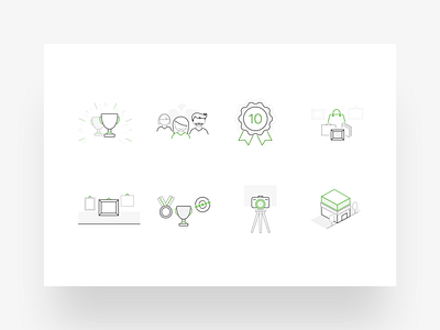 Iconography for WhiteWall Infographic brand icon minimal whitewall