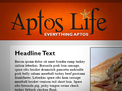 Aptos Life california typography website